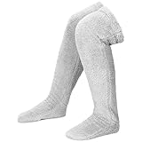 Sintege Plüsch Overknees Socken Flauschig Wintersocken Kniestrümpfe Warme...