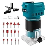 Roadtime Akku Oberfräse für Makita 18V Akku(no Akku), 850W Oberfräse...