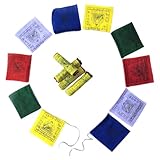 Mini Tibetische Gebetsfahnen - 5 Packungen Mini-Gebetsfahnenschnüre, 10...