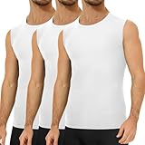 Falechay 3er Pack Unterhemd Herren 100% Gekämmte Baumwolle Tank Top Herren...