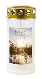 JEKA TLB Grabkerze 'Papa' - Wind- & Wetterfest, 100% Pflanzenöl, Motiv...