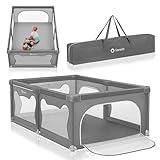 LIONELO WILLOW Laufgitter Baby, ab 0-48 Monaten große Fläche 120 cm x 180...