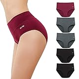 anqier Unterhosen Damen, 5er Pack Stretch Baumwolle Hohe Taille Slips Damen...