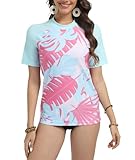 SURFEASY UV Shirt Damen Kurzarm UPF 50+ Schwimmshirt Schnelltrocknen...