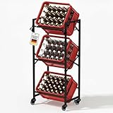 Roxlin Getränkekistenregal für 3/6 Kisten – Schwerlastregal aus Metall...