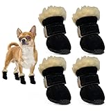 AIEDECOPT 4 Stück Hundeschuhe Pfotenschutz, Hundeschuhe Winter Anti...