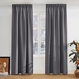 PONY DANCE Thermovorhang Kälteschutz Kräuselband Gardinen Grau Blickdicht...