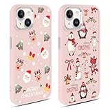 Coiwxmoi 2 Stück Weihnachten Handyhülle für iPhone 14 Plus Christmas...