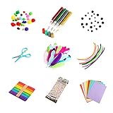 Jeenuuder Kinder DIY Art Kit Liefert Cartoon Pfeifenreiniger Chenille Stem...