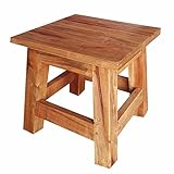 Casa Moro Hocker Aurora 26x26x26cm aus recyceltem Teakholz handgefertigt...