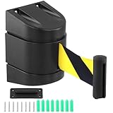 QWORK® Feste wandmontierte einziehbare gürtelbarriere, ABS-gehäuse 3m,...
