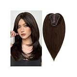 Haarteile for Frauen, Echthaar, ohne Pony, handgewebte 8 x 10 cm...