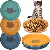 Gerrii 6 Stück flache Katzenfutterschale Futternäpfe Nass Futternäpfe...