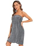 Ymmchy Sauna Frottee Bademantel Damen Saunatuch Saunakilt mit...