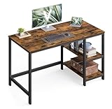 VASAGLE Schreibtisch, Computertisch, PC-Tisch, Bürotisch, mit 2 Ablagen...