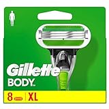 Gillette Body Rasierklingen für Rasierer Herren, 8 Ersatzklingen für...