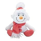 TRÖTSCH - Plüsch Schneemann rot 16 cm : EIN Schnemann zum Kuscheln und...