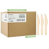 BAMBOWARE - Holzmesser, 1000 Stück, Großpackung | robuste Einwegmesser...