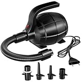 DOBESTS Elektrische Luftpumpe, Elektrische Pumpe mit 4 Düsen für...