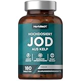 Jod Tabletten aus Kelp | 150µg | Hochdosiert | 180 Vegane Stück | Iodine...