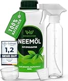 WENDOWERK® Neemöl [500ml] - Inkl. Sprühflasche und Messbecher - Neemöl...