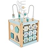 Bieco Motorikwürfel Scandi-Chic nachhaltiges Holz FSC® | Motorikspielzeug...