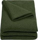 REDCAMP Wolldecke, Warme und Dicke 80% Schafwolle Campingdecke-Kaltes...