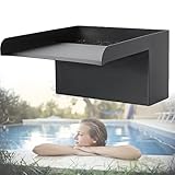 Wasserfall Spillway Set, Edelstahl Outdoor Springbrunnen mit quadratischem...