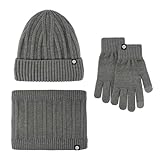 Wintermütze, Schal, Handschuh, gestrickt, 3er-Set, Schal, Handschuhe,...
