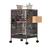 Vogelkäfig mit Spielplatte und Ständer für kleine bis mittelgroße...