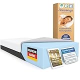 Arensberger SARA Schaumstoff Matratze 140x200 cm – 16 cm NANOCELL®...