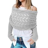 CCAIPU Schal mit Ärmeln für Damen, Winter Weiche Schals und Wraps mit...