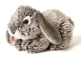 Uni-Toys - Widderkaninchen, liegend (grau) - 18 cm (Länge) - Plüsch-Hase,...