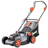 Outsunny Elektro Rasenmäher 1200 W mit 34 cm Schnittbreite 35L Fangkorb...