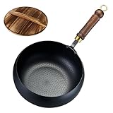 BUERPINKING Unbeschichtete Eisenpfanne, Handgeschmiedeter Gusseisen Topf,...