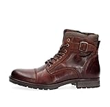 JACK & JONES Herren Jfwalbany Leather Brown Stone Biker Boots, Brown Stone,...