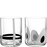 LEONARDO HOME BANDA NERA Trinkglas • 1 Set • Handdekoriertes Glas •...