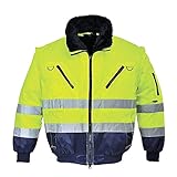 Portwest Hi-Vis Warnschutz 3-in-1 Pilotjacke, Größe: M, Farbe:...