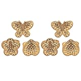 UTHCLO 6 Stück Verstellbare Nadelring Fingerhüte aus Metall...