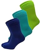 vitsocks Kinder Socken 98% BAUMWOLLE weich dünn lässig (3x PACK) Jungen...