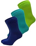 vitsocks Kinder Socken 98% BAUMWOLLE einfarbig Jungen Mädchen (3x PACK)...