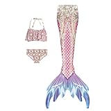 Mädchen Schwimmender Schwanz Monoflossen mit Cosplay Schwanz