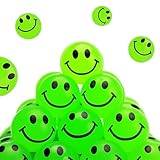 Eymobad 30 pcs Leuchten im Dunkeln Lächeln Gesicht Flummis, Leuchtende...