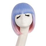 MapofBeauty 30cm/12 Zoll Gerader Pony BOBO-Frisur Glatte Kurze Haare (Lila...