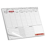 Wochenplaner Block inkl. Habit Tracker - 50 Blatt Terminplaner ohne Datum |...