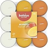 Bolsius - 18 Duft theelichter - Mango - Brenndauer von 3,5 Stunden -...
