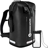 SCANDIC NATURE PIONEER 55L wasserdichter Rucksack schwarz mit Rolltop...
