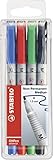 STABILO - Folienstift - OHPen universal - wasserlöslich medium - 4er Pack...