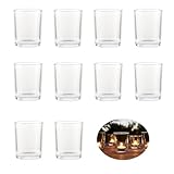 Teelichtgläser Set, Kerzengläser (10 Stück) Teelichthalter, (Ø4.5cm),...