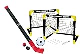 Spiel AG Hockey Set Street und Feldhockey 2 Tore 2 Bälle 2 Hockeyschläger...